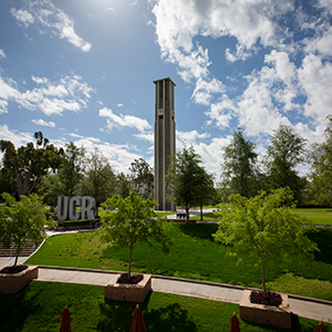 Students walking and smiling